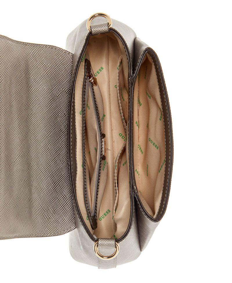 Cartera Eco Gloriana 2 Comp Th Flap Plateado-3