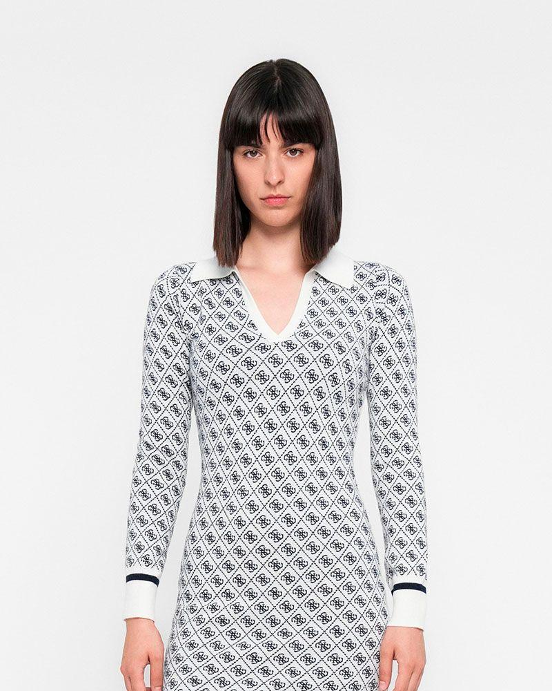 Vestido Ls Polo Aubrey 4G Azul Mujer-0