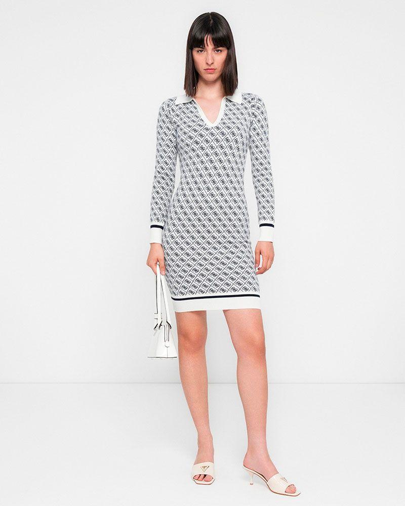 Vestido Ls Polo Aubrey 4G Azul Mujer-1