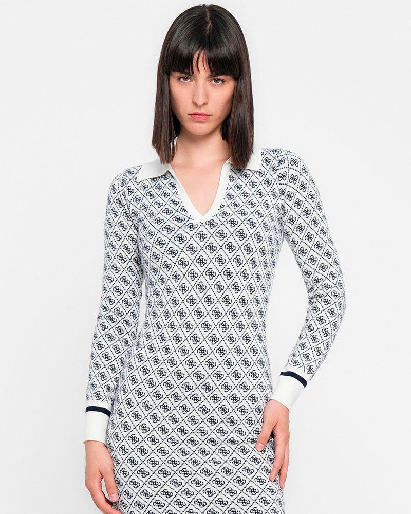 Vestido Ls Polo Aubrey 4G Azul Mujer-3