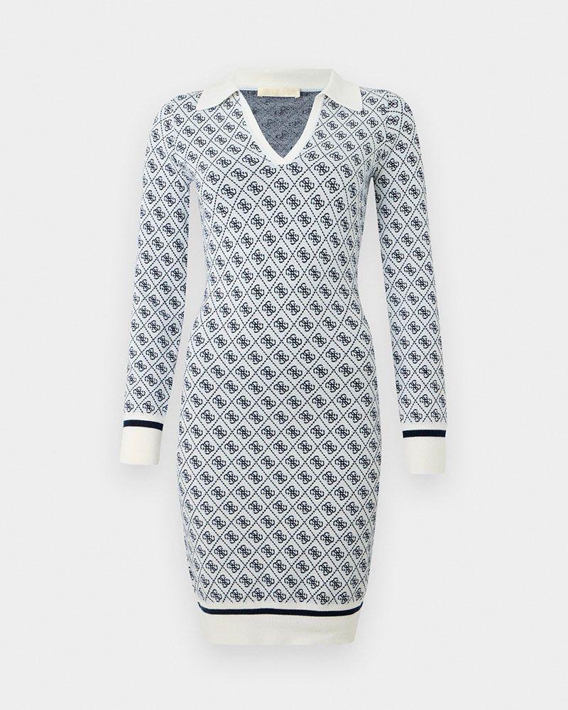 Vestido Ls Polo Aubrey 4G Azul Mujer-4