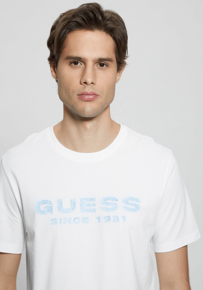 Polera Guess Hombre Ss Cn Guess Logo Tee Blanco-2