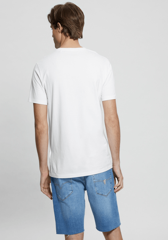 Polera Guess Hombre Ss Cn Guess Logo Tee Blanco-4