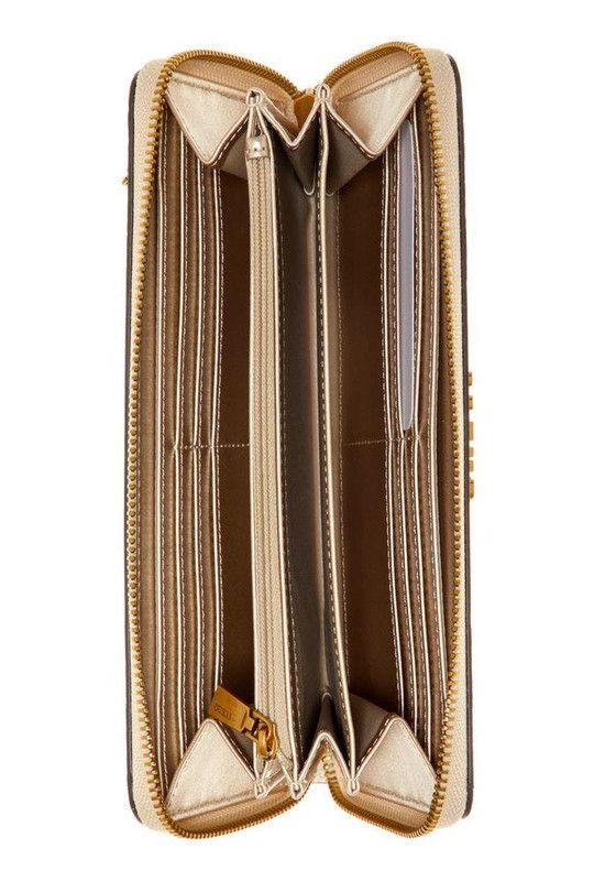 Billetera Guess Mujer Laurel Slg Large Zip Around Rosado-2