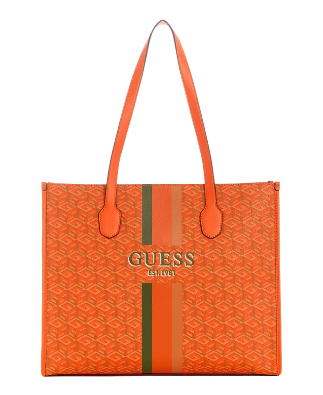 Cartera Guess Mujer Silvana Girlfriend Tote Naranjo-0