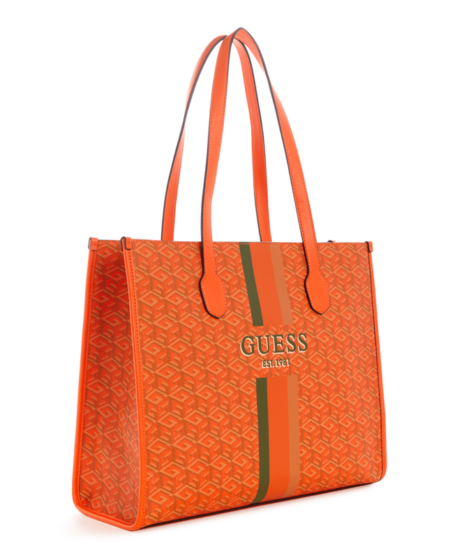 Cartera Guess Mujer Silvana Girlfriend Tote Naranjo-1