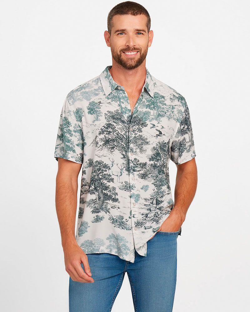 Camisa Eco Rayon Forest Toile Verde-0