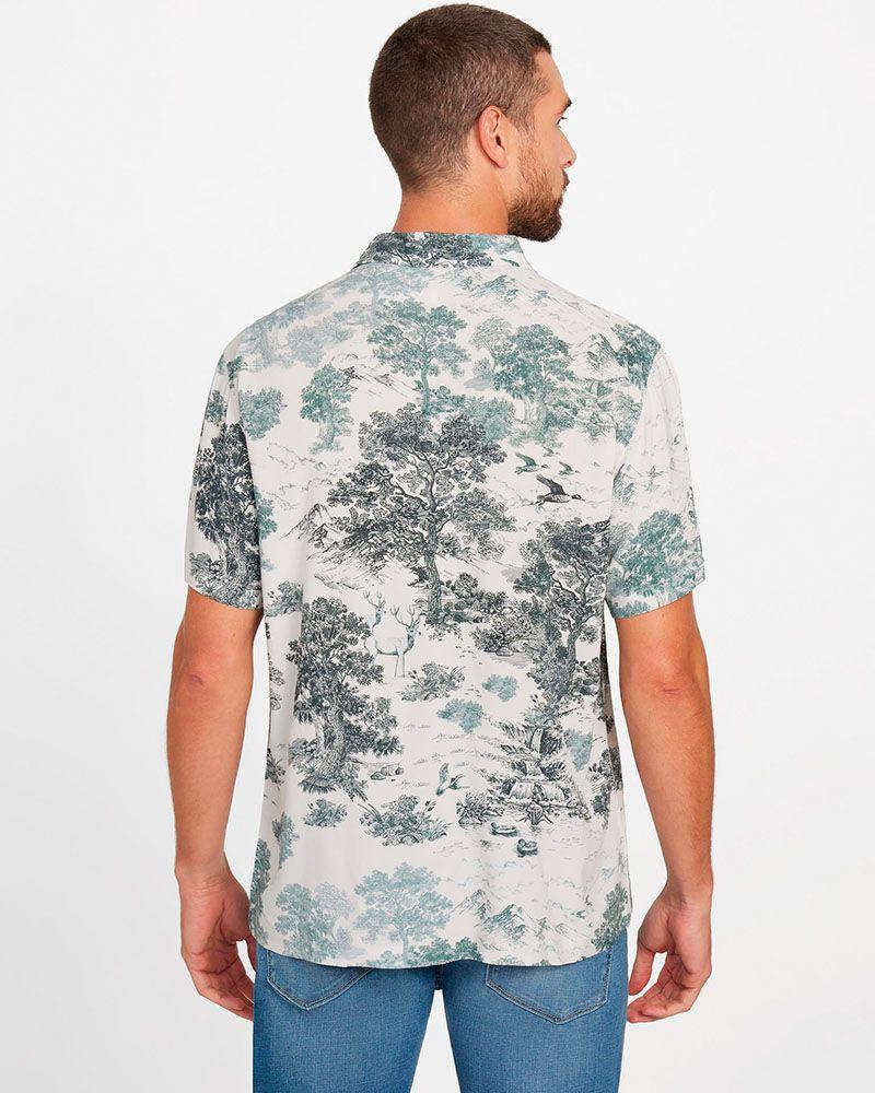 Camisa Eco Rayon Forest Toile Verde-2