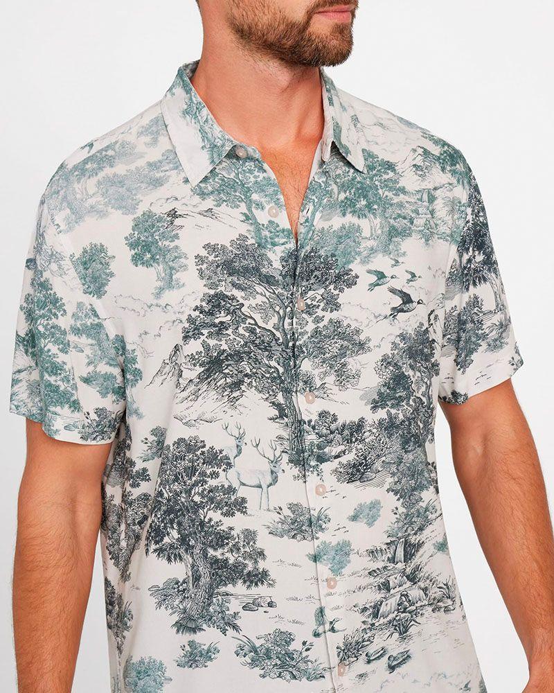 Camisa Eco Rayon Forest Toile Verde-3