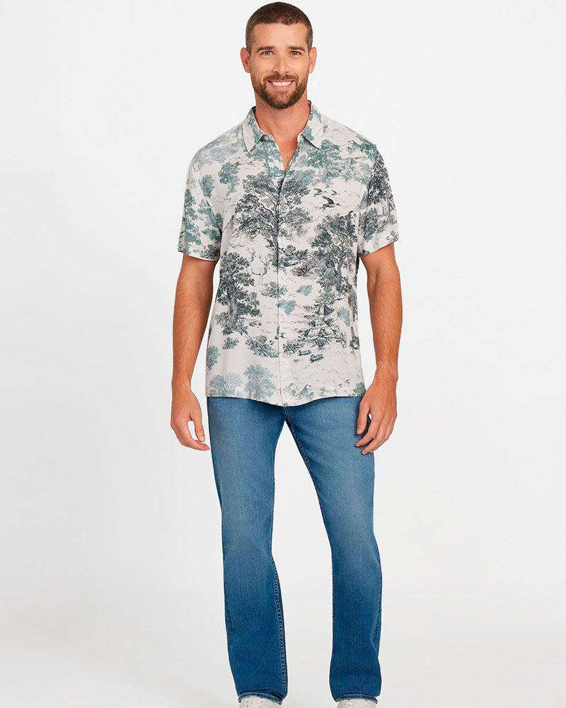 Camisa Eco Rayon Forest Toile Verde-4