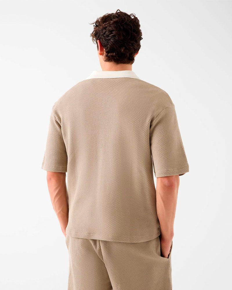 Polera Jhonny Collar Polo Gris-2