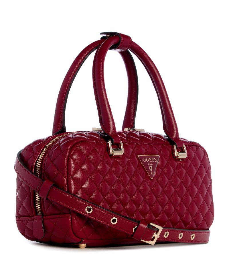 Cartera Guess Mujer Eco Rianee Satchel Rojo-0