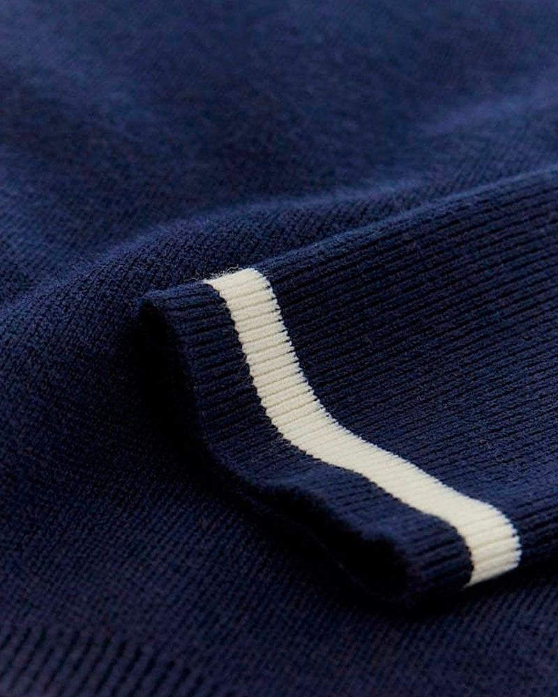 Sweater Ls Mock Neck Aubrey 4G Azul Mujer-4