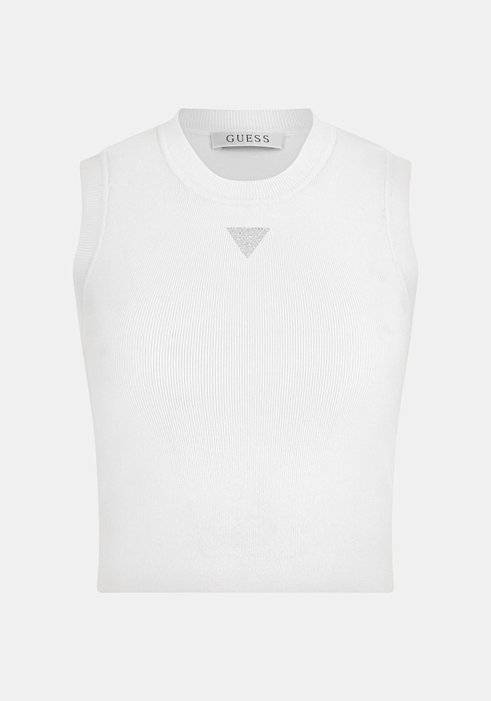 Top Guess Mujer Alexia Tank Top Blanco-4