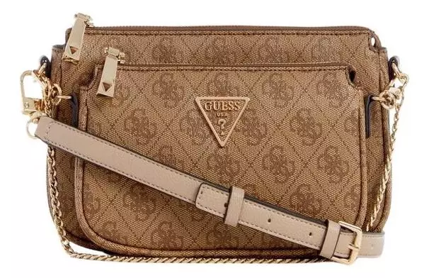 Cartera Guess Mujer Noelle Dbl Pouch Crossbody Café-0