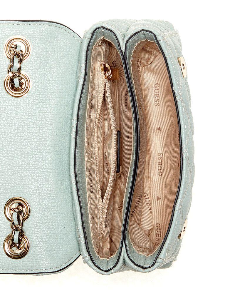 Mini Cartera Guess Mujer Giully Ii Mini 2 Comp Cvrt Flp Celeste-2