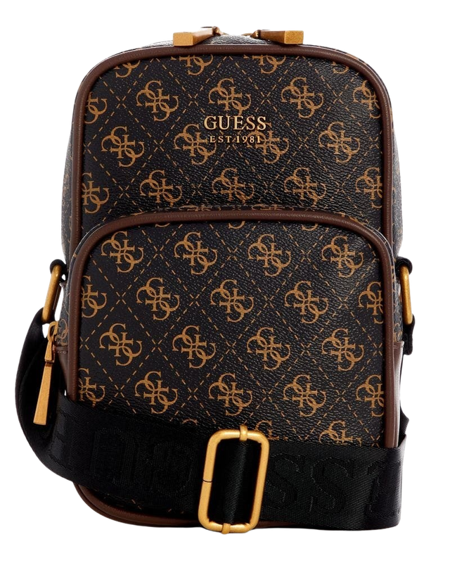 Bolso Guess Hombre Keith Camera Bag Café.-0