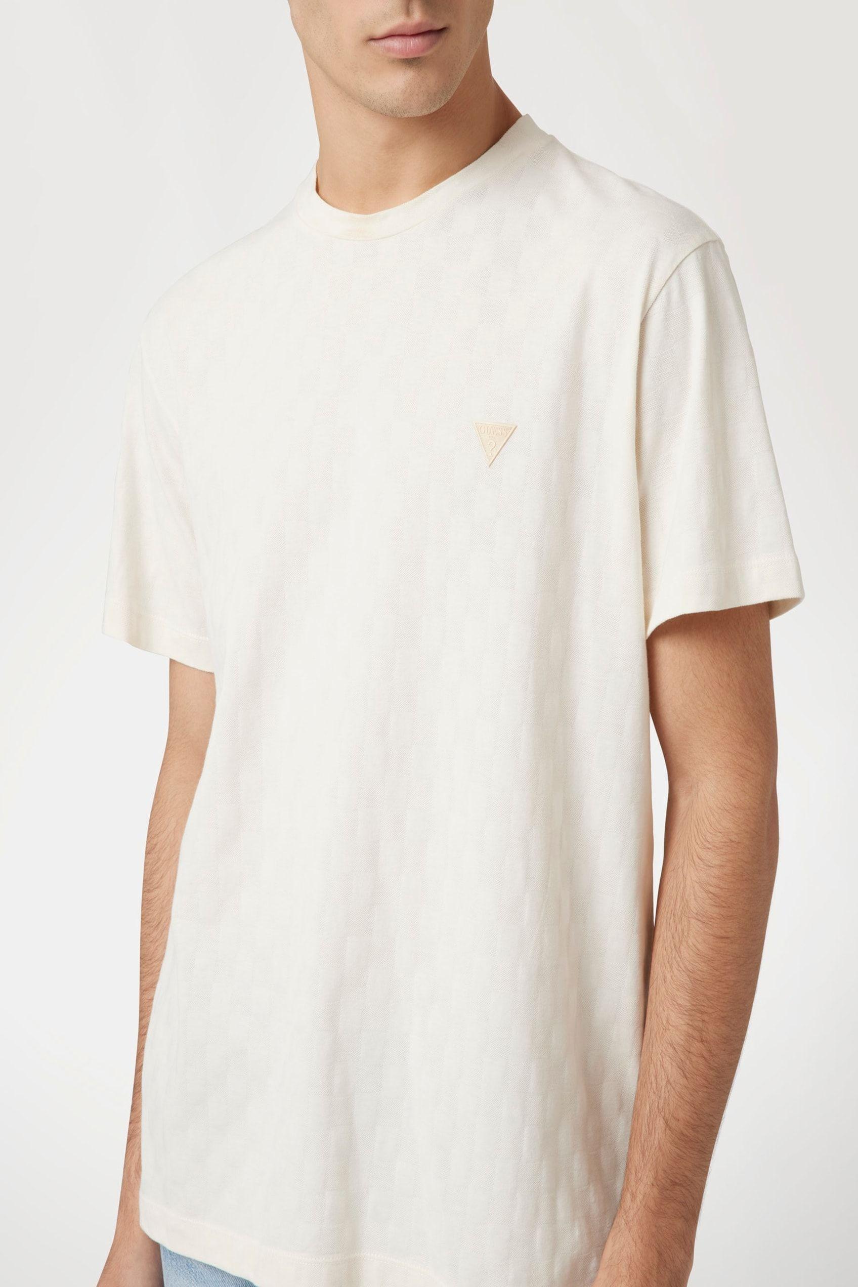 Polera Guess Hombre Small Triangle Ss Knit Café-3