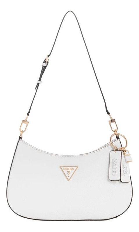 Cartera Guess Mujer Noelle Top Zip Shoulder Bag Blanco.-0