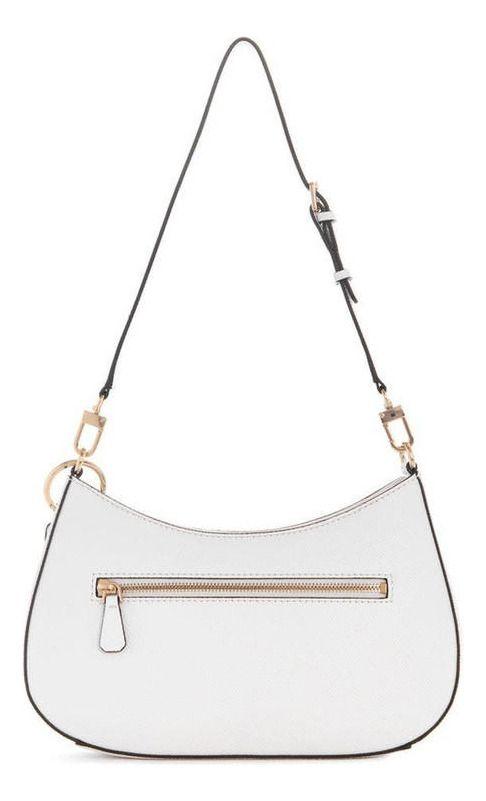 Cartera Guess Mujer Noelle Top Zip Shoulder Bag Blanco.-2