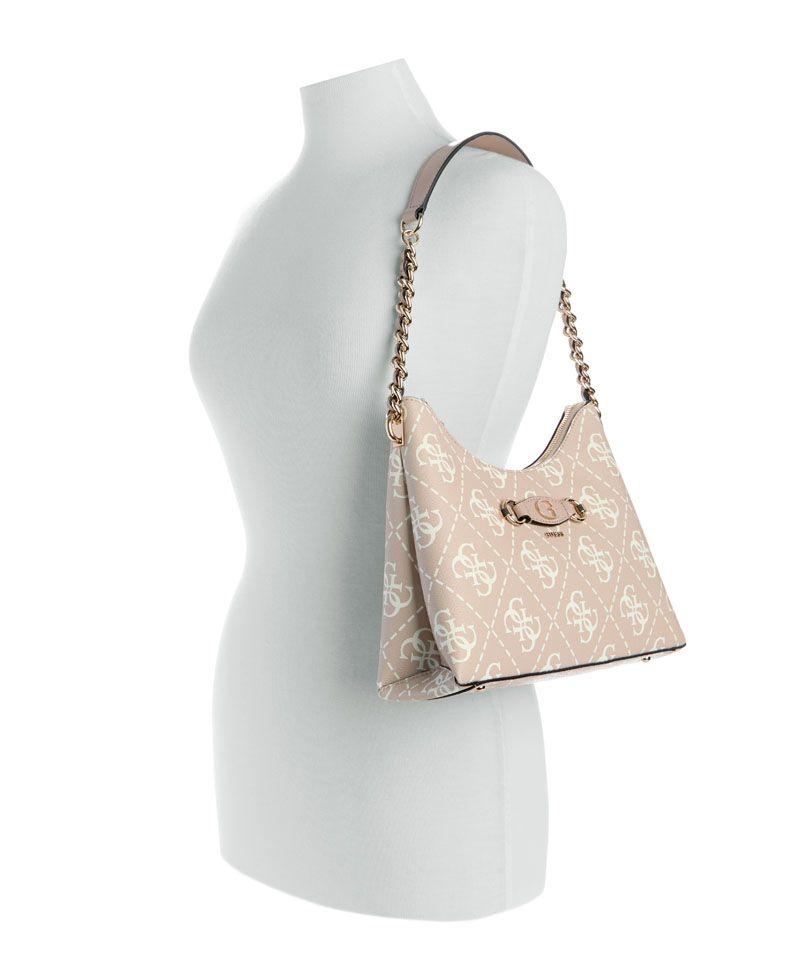Cartera Izzy Top Zip Shoulder Bag Beige-3