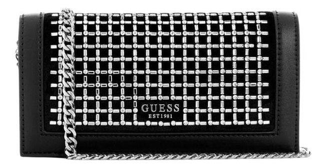 Mini Cartera Guess Mujer Gilded Glamour Xbody Clutch Negro-0