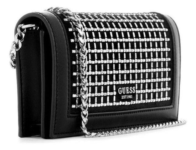 Mini Cartera Guess Mujer Gilded Glamour Xbody Clutch Negro-1
