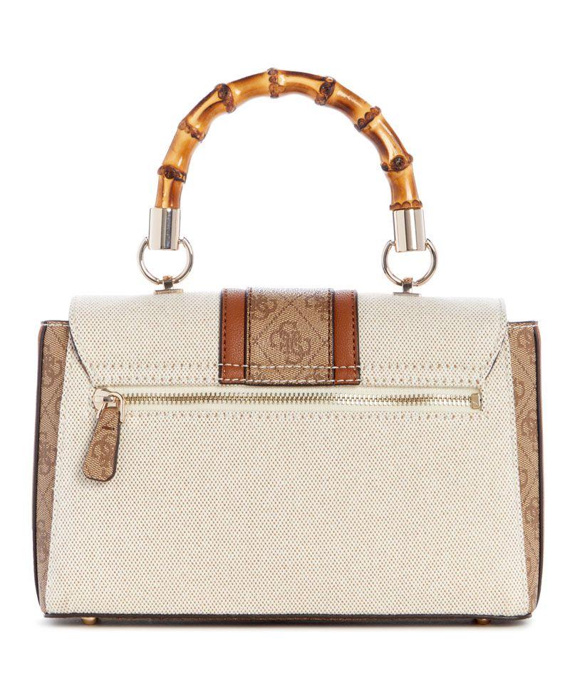 Cartera Kerima Bamboo Top Handle Flap Marrón-2