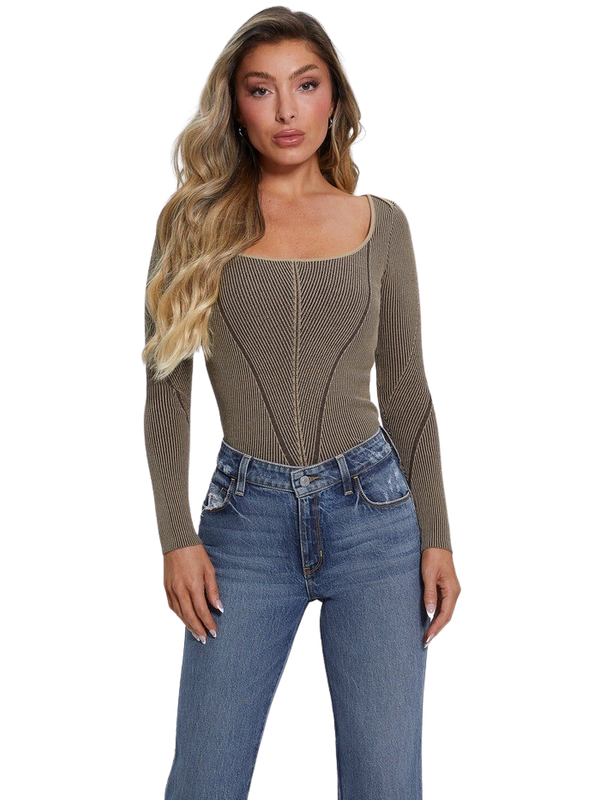 Tejido Guess Mujer Ls Vn Blandine Swtr Beige-0