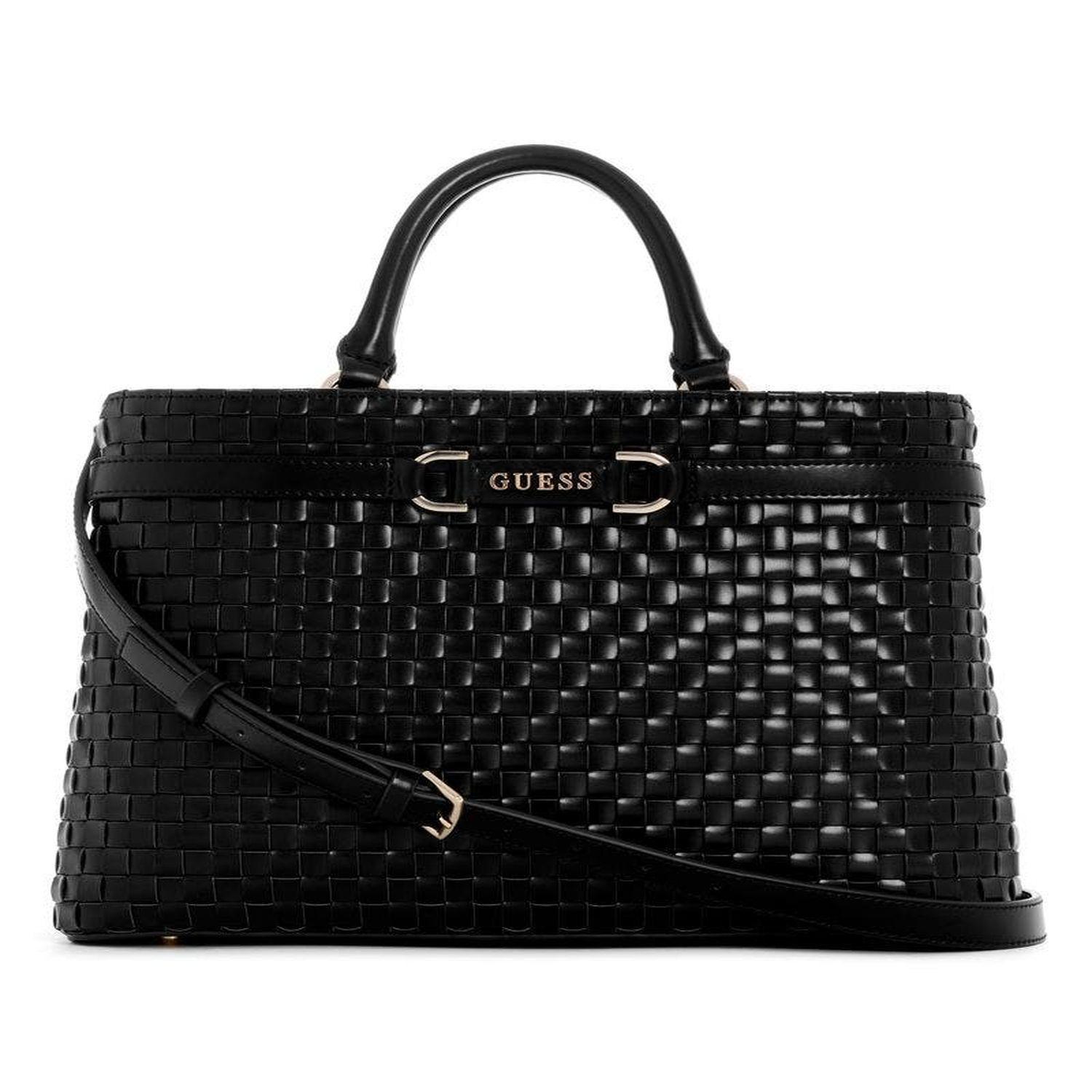 Cartera Guess Mujer Majka Girlfriend Satchel Negro-0