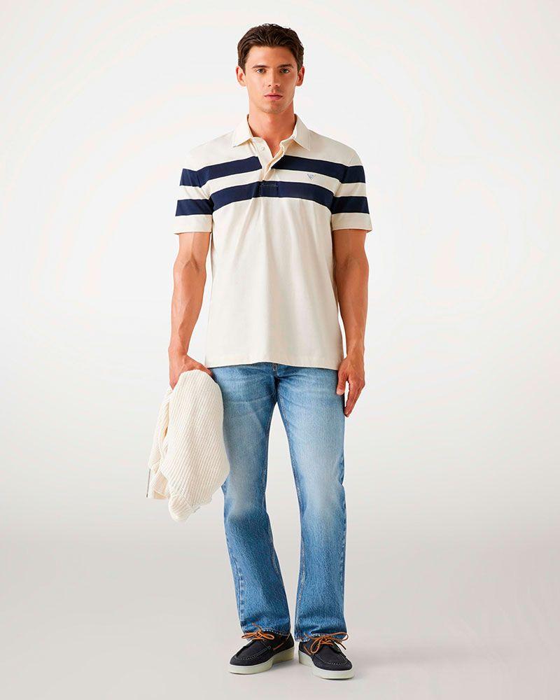 Polera Guess Hombre Marina Ss Polo Azul-3