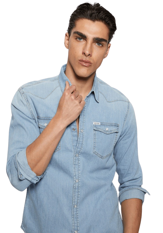 Camisa Guess Hombre Truckee L/S Shirt Denim-0