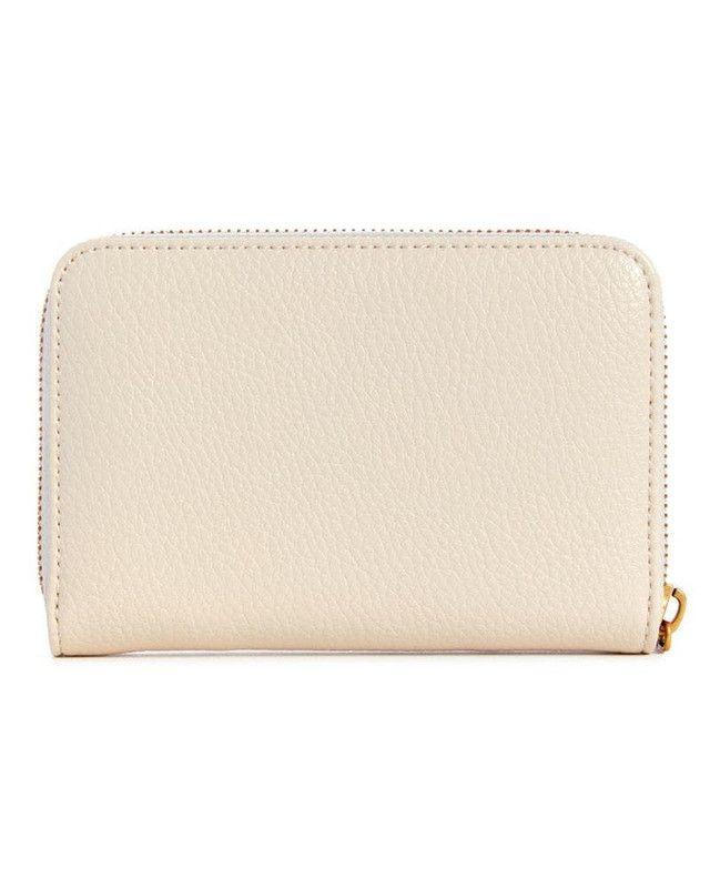 Billetera Guess Mujer Sestri Slg Medium Zip Around Crema-1