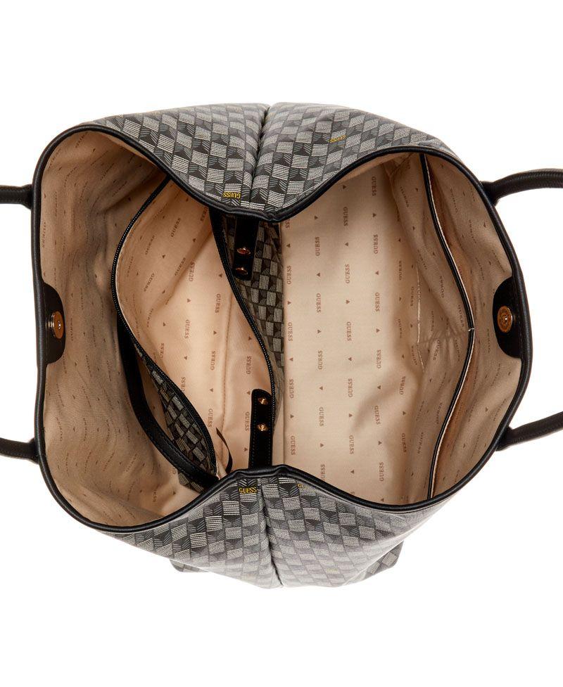 Cartera Guess Mujer G Wave Large 2 In 1 Tote Negro-3