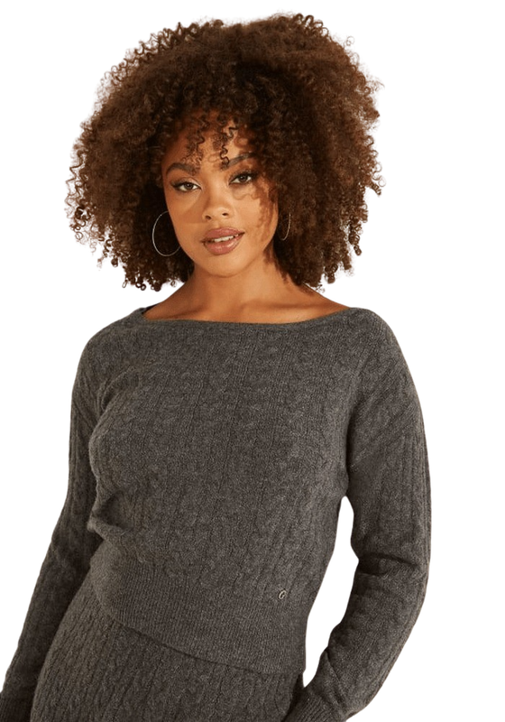 Tejido Guess Mujer Ls Sweaters Gris-0