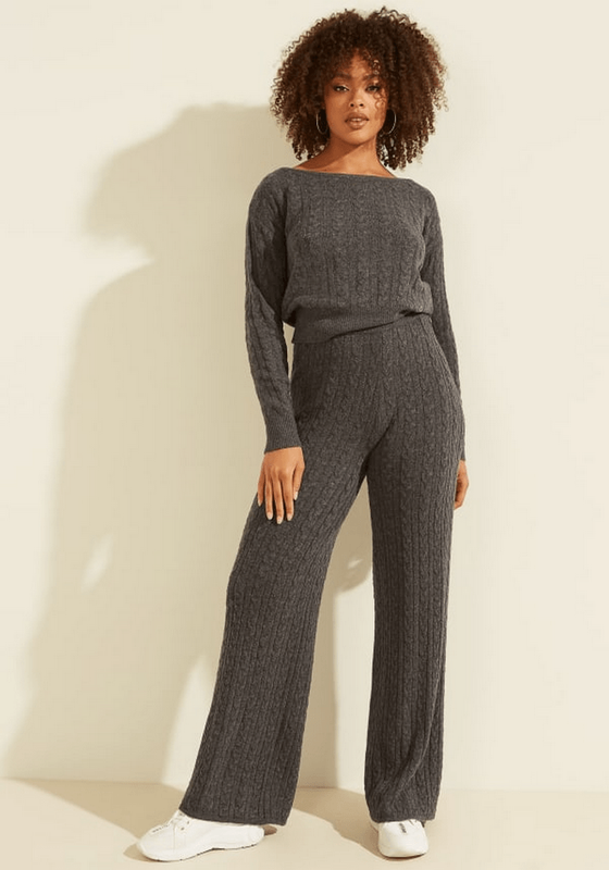 Tejido Guess Mujer Ls Sweaters Gris-1