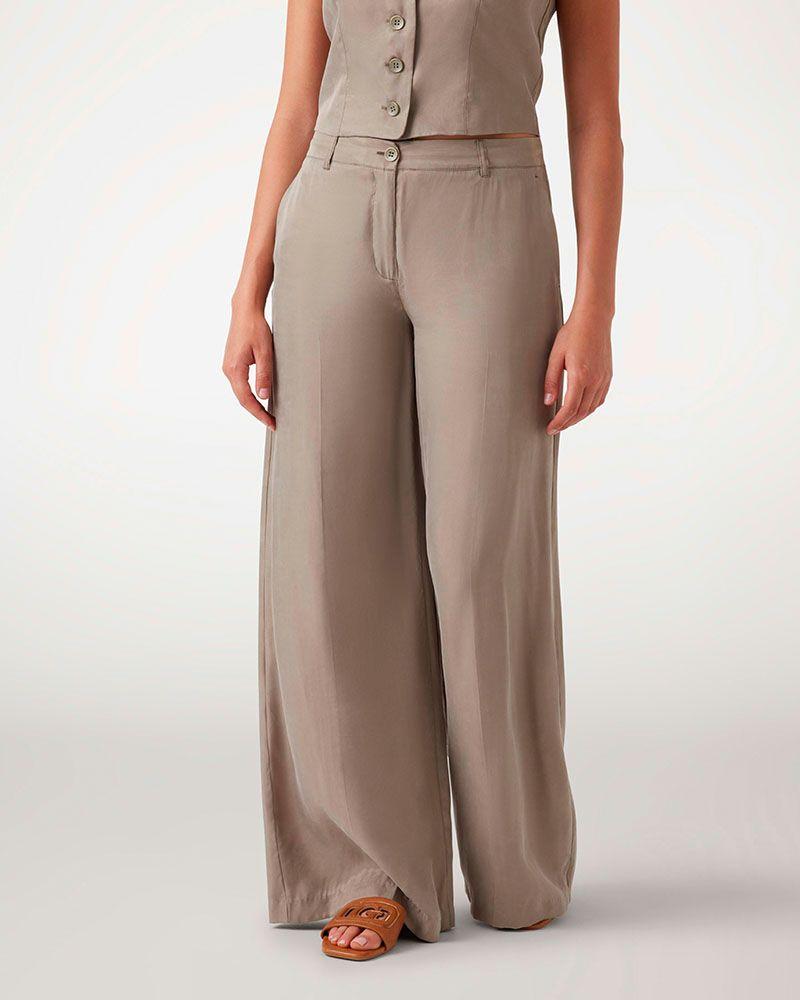 Pantalon Guess Mujer Celestine Fluid Pleats Pant Verde-0