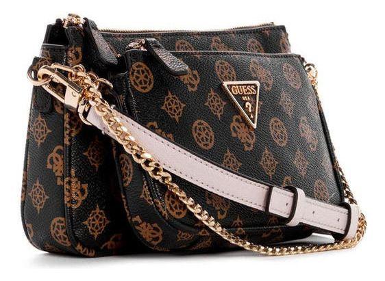Cartera Guess Mujer Noelle Dbl Pouch Crssbody Café-1
