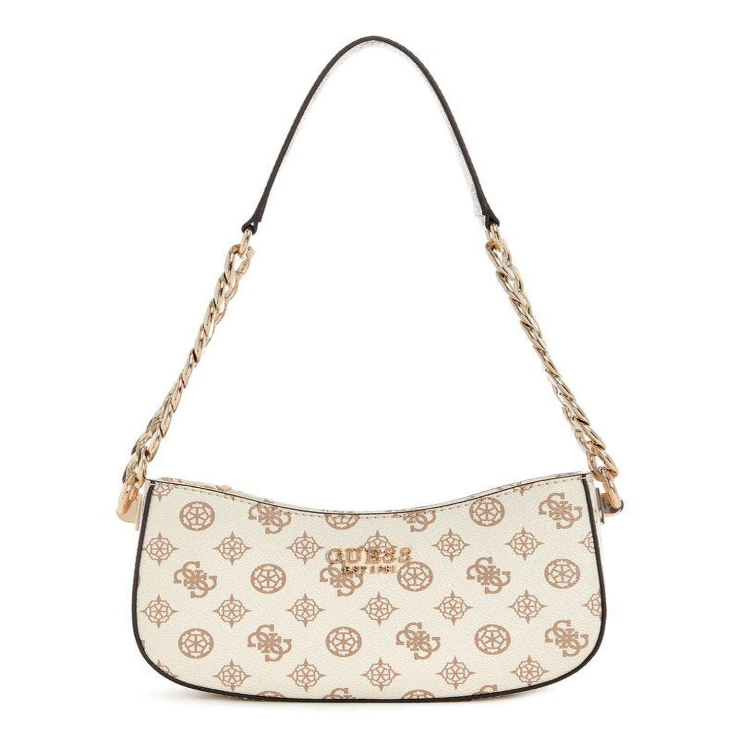 Cartera Guess Mujer Evelune Top Zip Shoulder Bag Blanco-0