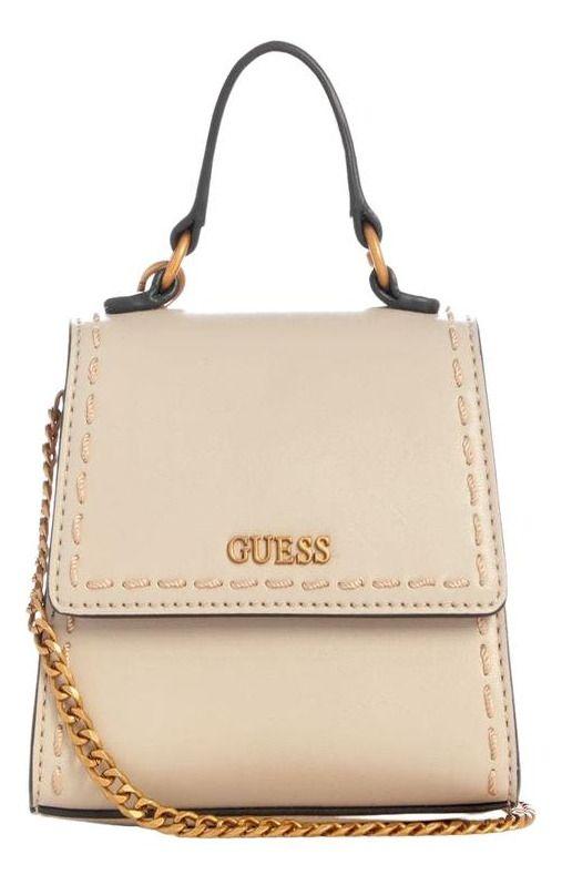 Mini Cartera Guess Mujer Stephi Micro Mini Flap Crema-0