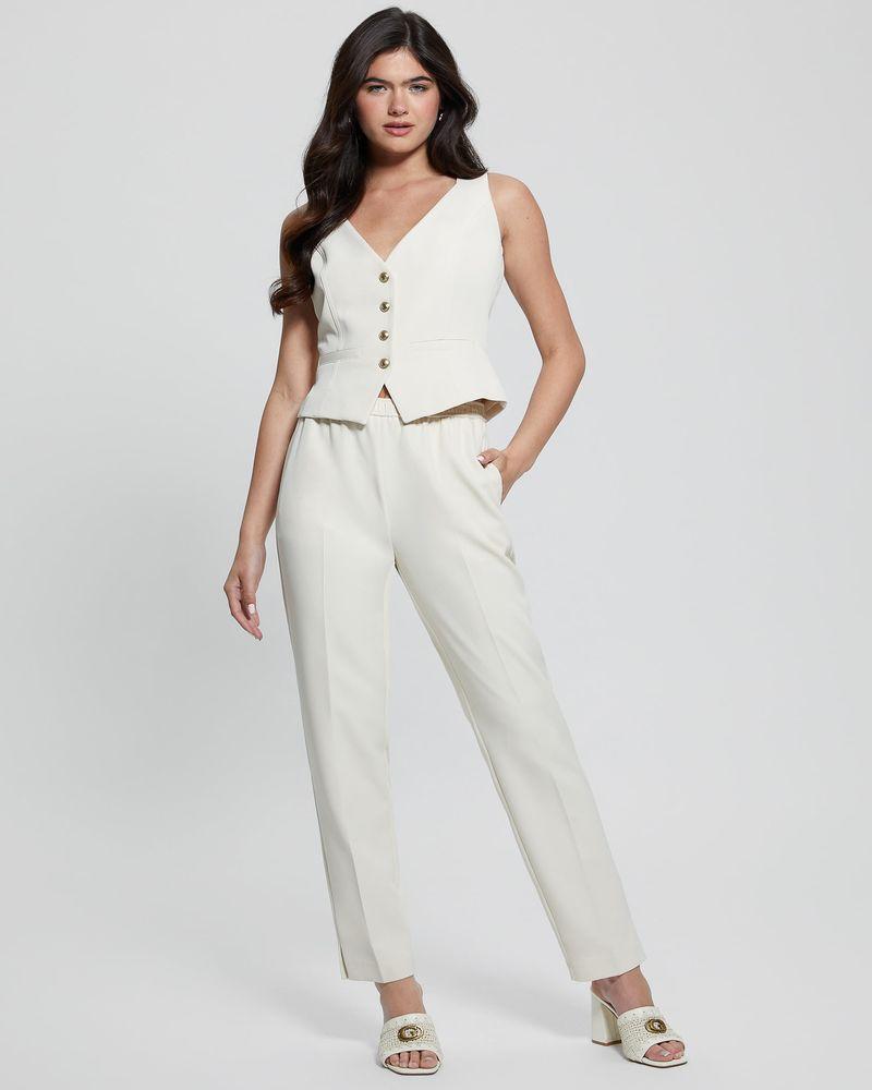 Pantalon Guess Mujer Roberta Structure Jogger Café-1