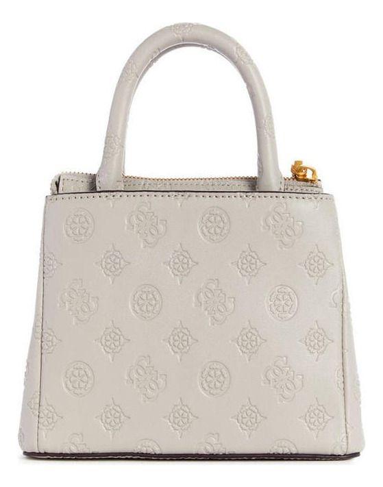 Mini Cartera Guess Mujer James Logo Mini Satchel Gris-2