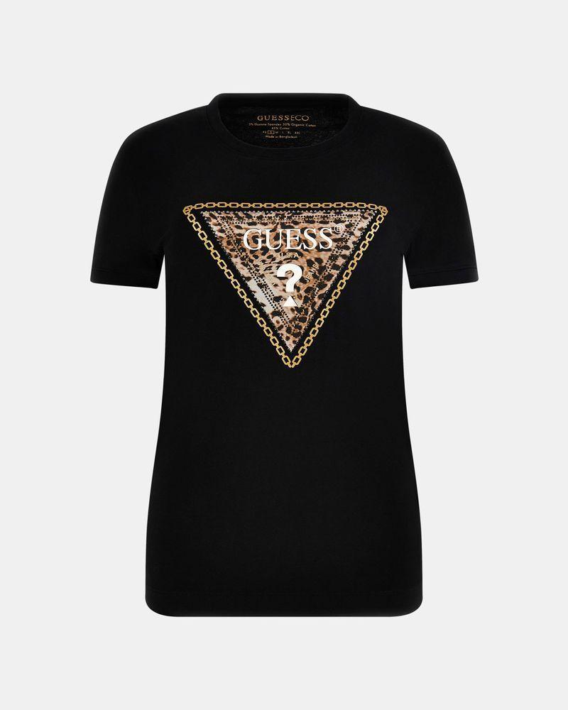 Polera Guess Mujer Ss Cn Triangle Leo Tee Negro-5