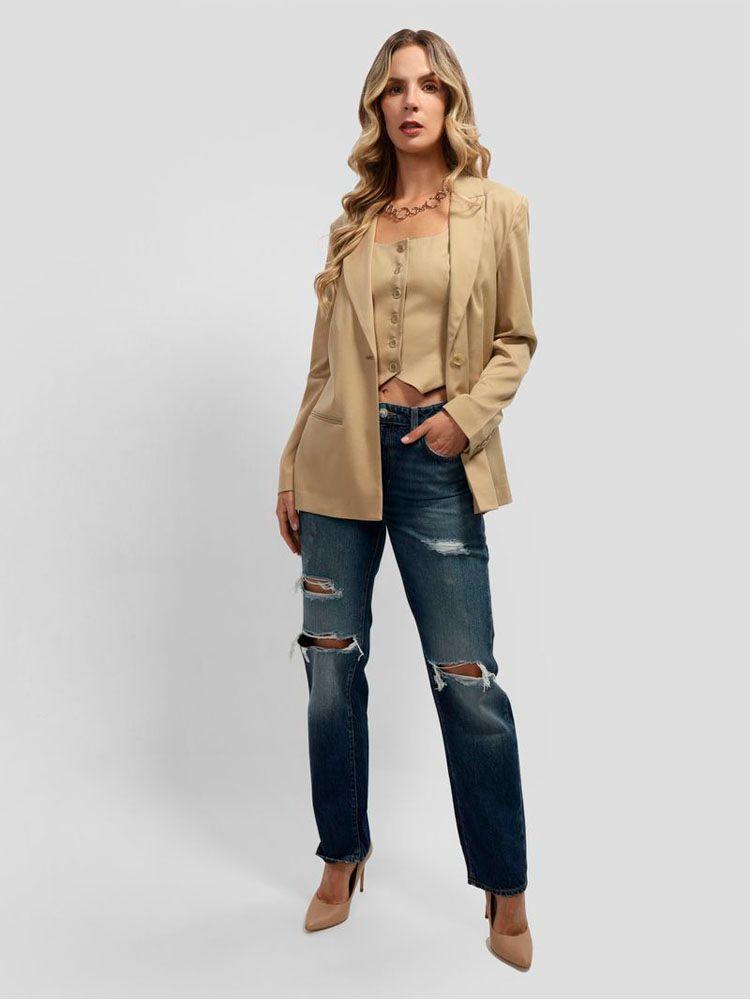 Blazer Guess Mujer Ls Kenly Blazer Beige-3