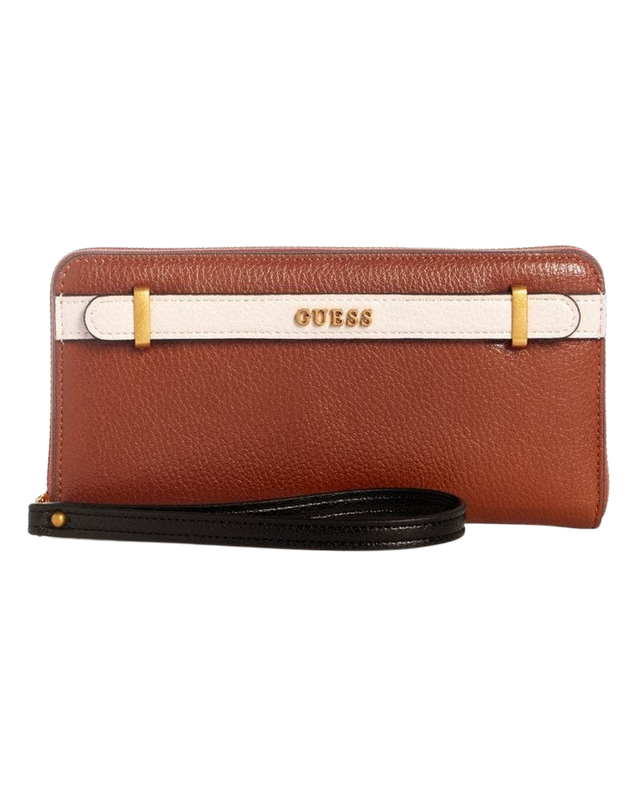 Billetera Guess Mujer Sestri Slg Large Zip Around Café-0