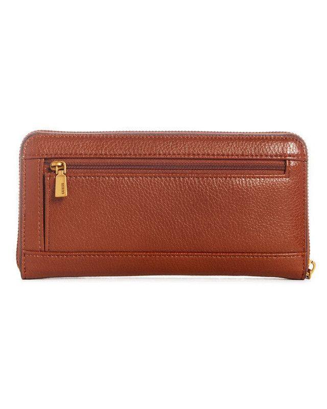 Billetera Guess Mujer Sestri Slg Large Zip Around Café-1