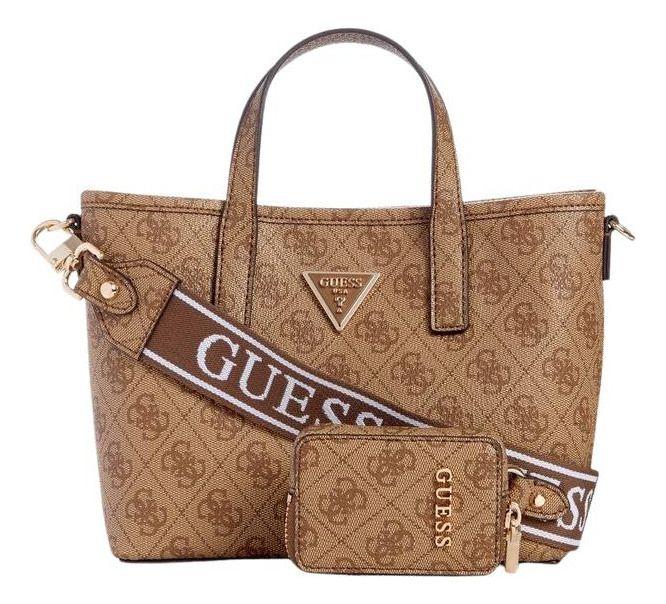 Mini Cartera Guess Mujer Latona Mini Tote Café-0