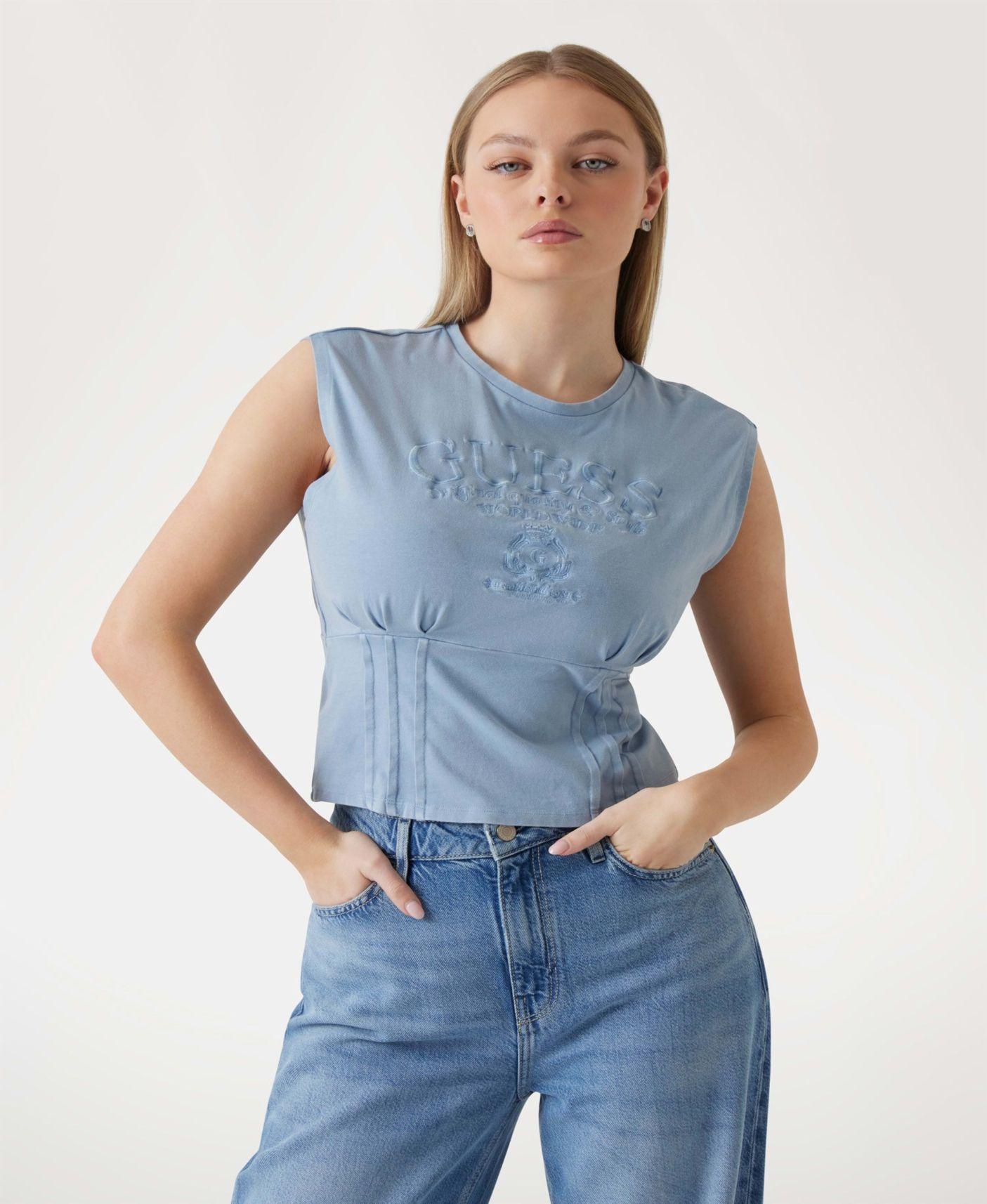 Polera Sl Nautical Logo Corset Tee Azul-0