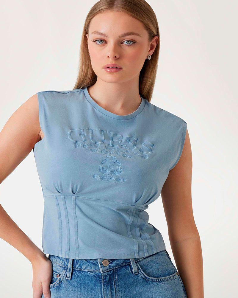 Polera Sl Nautical Logo Corset Tee Azul-3
