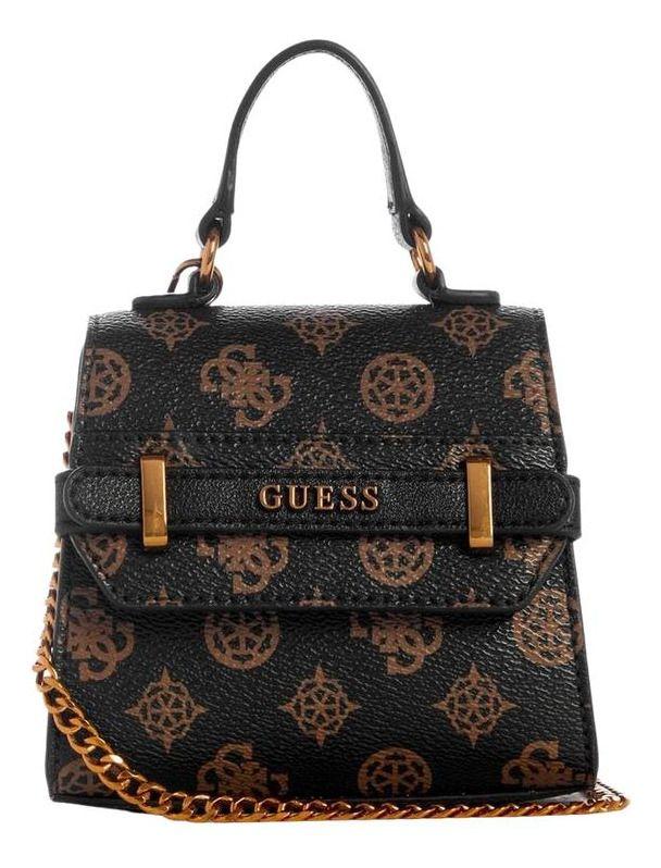 Mini Cartera Guess Mujer Sestri Logo Micro Mini Café-0